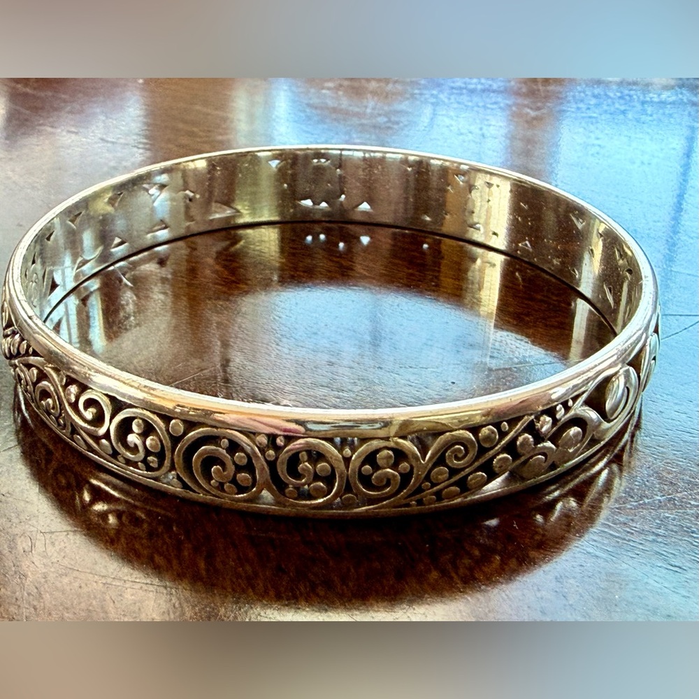 Brighton Silver Filigree Bangle Bracelet